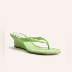 Reformation Amelia Terry Thong Wedge Sandal Size 8,5